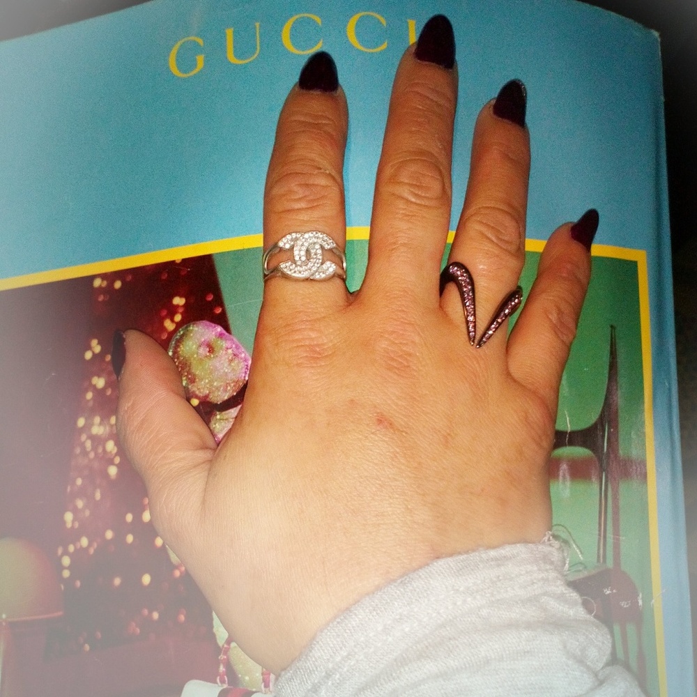 3 Matching Gun Metal Rings